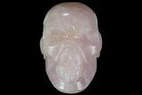 Polished Brazilian Rose Quartz Crystal Skull #95564-1